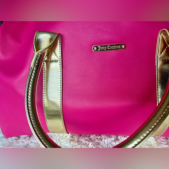 NWT Juicy Couture / Duffle Bag / Leather, Velvet, Silk - Picture 2 of 6